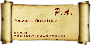 Poszert Aniziusz névjegykártya